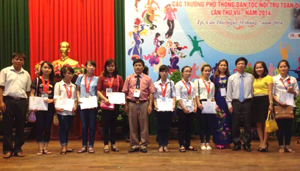 Đoàn Hoà Bình đạt được thành tích tốt với 17 huy chương tại Hội thi văn hóa - thể thao các trường PT DTNT toàn quốc năm 2014.